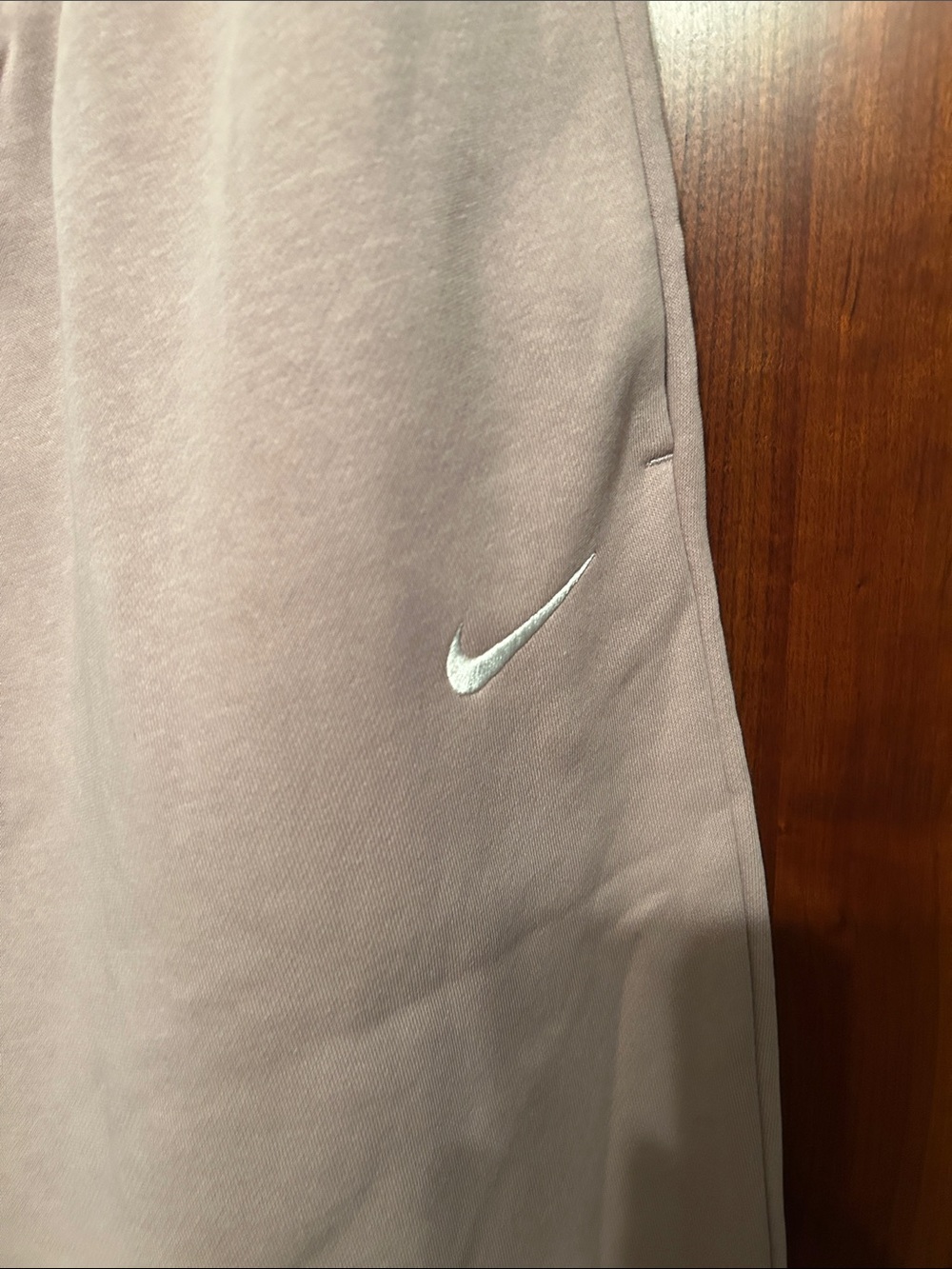Nike Women's Tan Drawstring Fleece Joggers - Picture 2 of 6